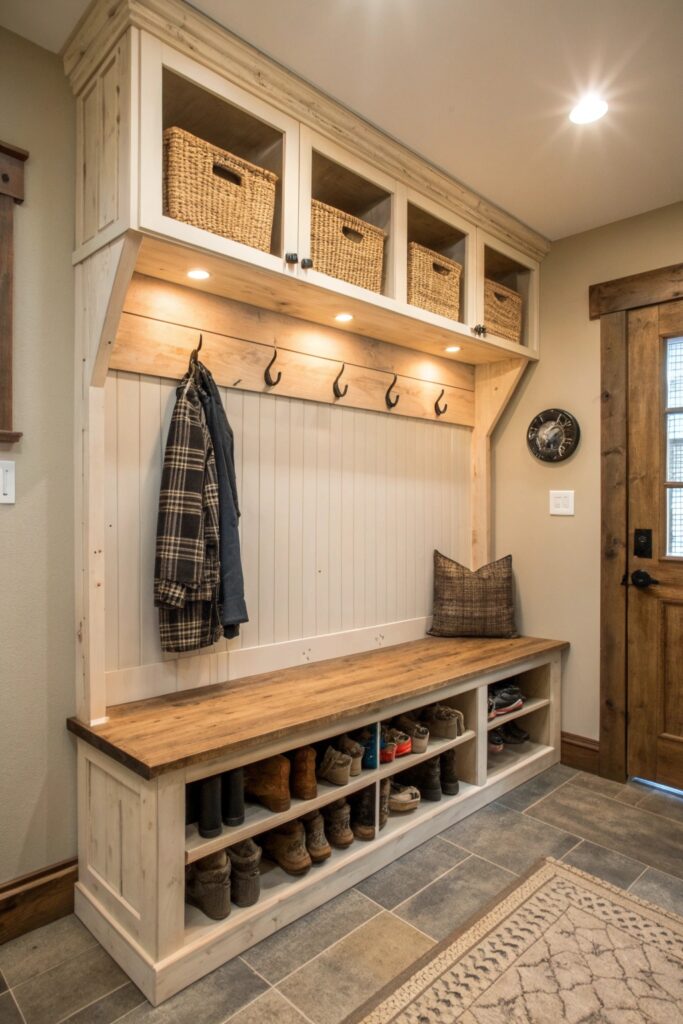 11 Farmhouse Mudroom Ideas With Rustic Charm