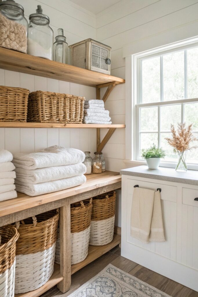 12 Farmhouse Laundry Room Ideas That Feel Cozy