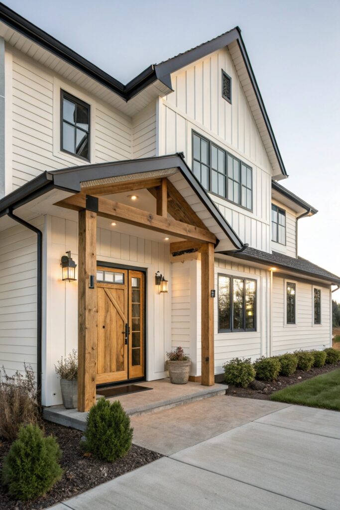13 Fresh Modern Farmhouse Exteriors With Curb Appeal