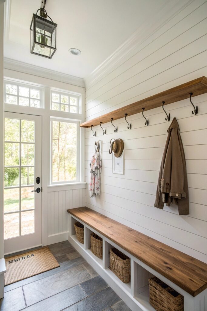 11 Farmhouse Mudroom Ideas With Rustic Charm