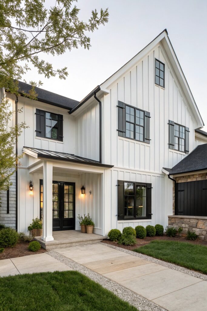 13 Fresh Modern Farmhouse Exteriors With Curb Appeal