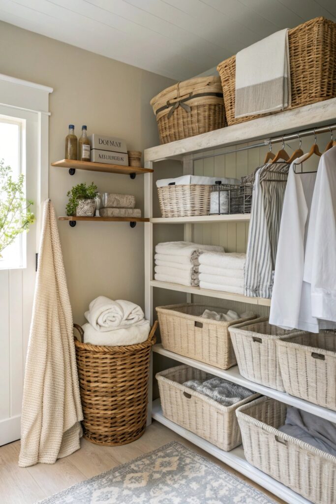12 Farmhouse Laundry Room Ideas That Feel Cozy