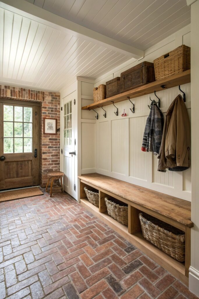 11 Farmhouse Mudroom Ideas With Rustic Charm