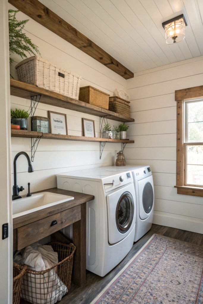 12 Farmhouse Laundry Room Ideas That Feel Cozy