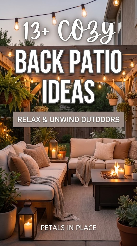 13 Back Patio Ideas for Relaxing Outdoors