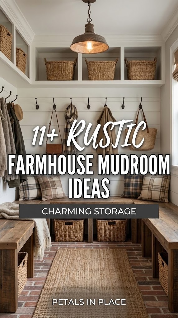 11 Farmhouse Mudroom Ideas With Rustic Charm