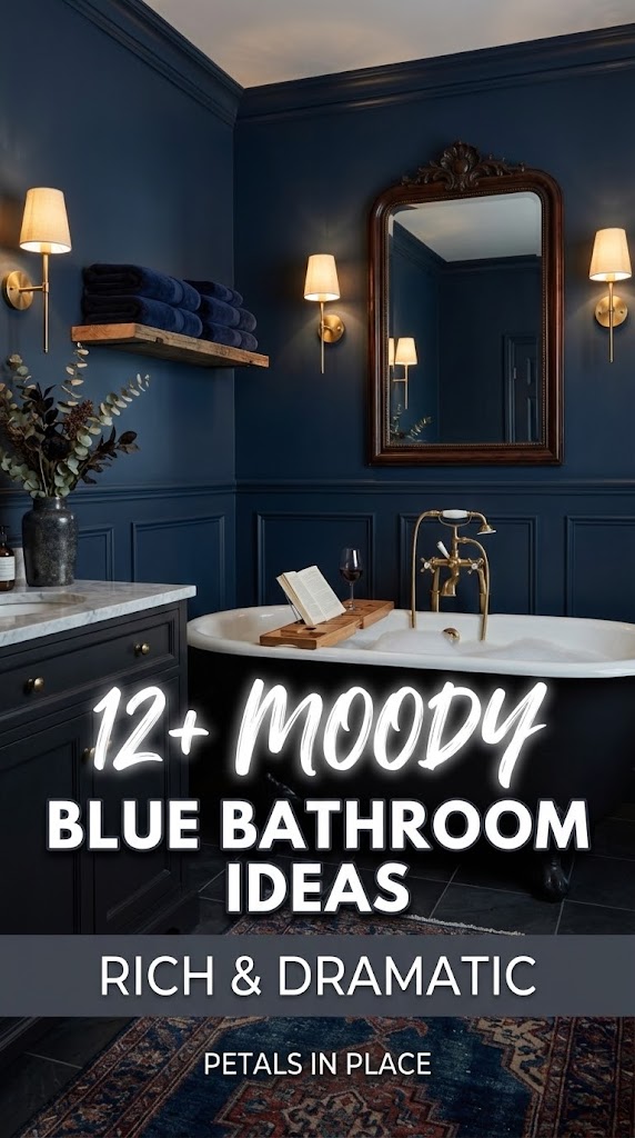 12 Moody Blue Bathroom Ideas With Depth